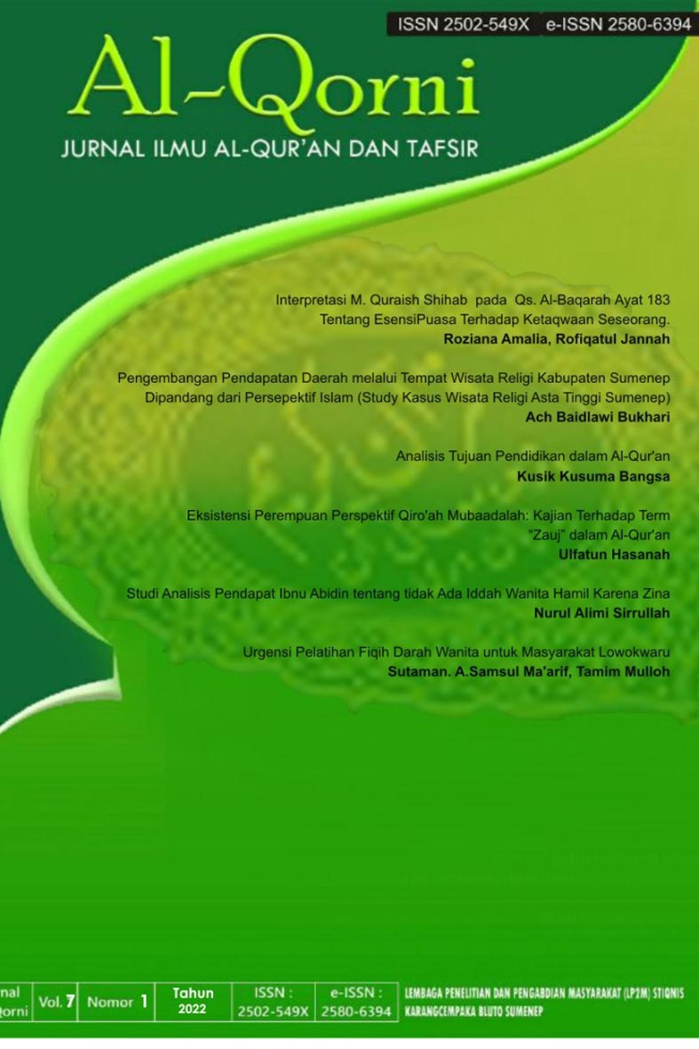 					View Vol. 7 No. 1 (2022): Jurnal Ilmu Al-Quran dan Tafsir
				
