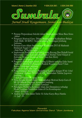 Sumbula: Jurnal Studi Keagamaan, Sosial dan Budaya